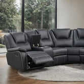 Gelasia Sofa Model Nx6016Bk-Sect By Furniture Of America